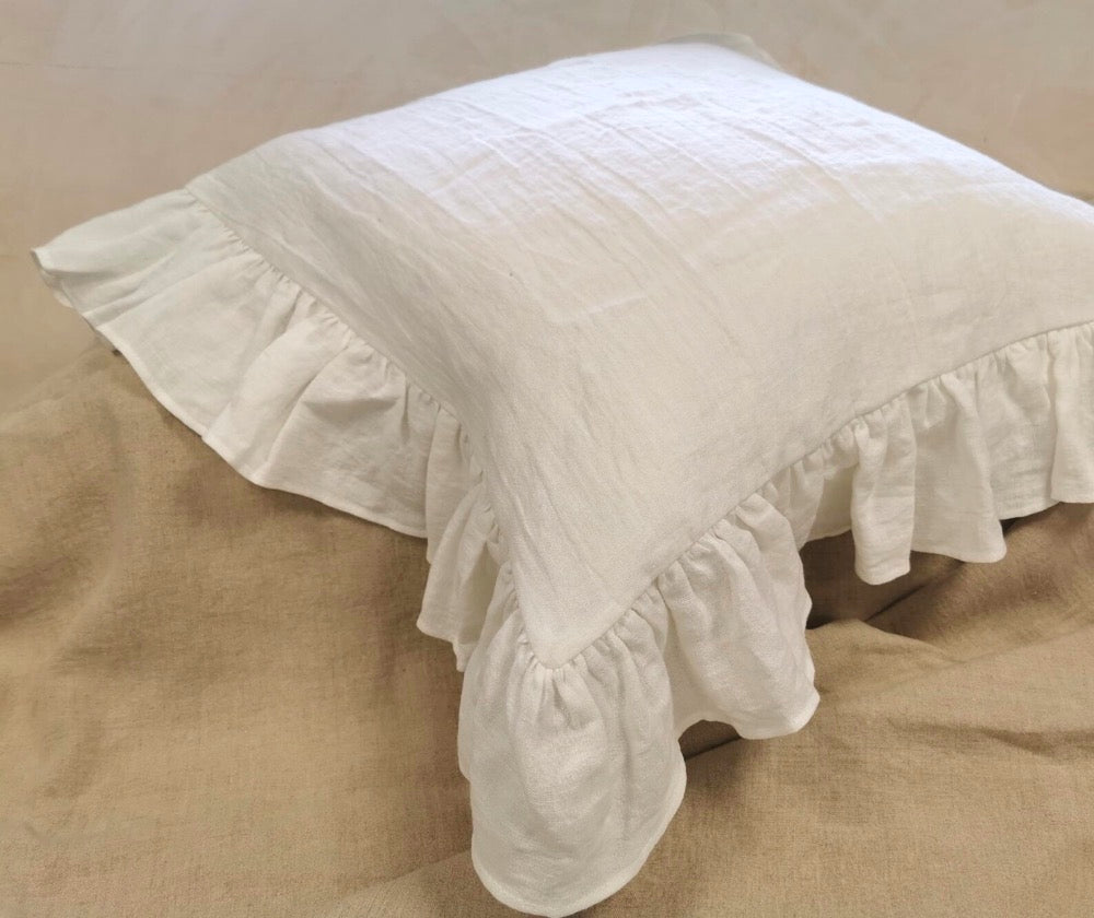 Soft linen pleated linen pillowcase